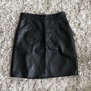 VINTAGE Leather Skirt